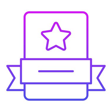 Sertifika simgesi modern vektör illüstrasyonu