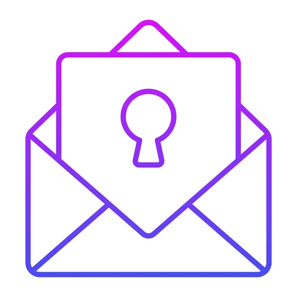 Email Biztonsági Ikon Modern Illusztráció — Stock Vector