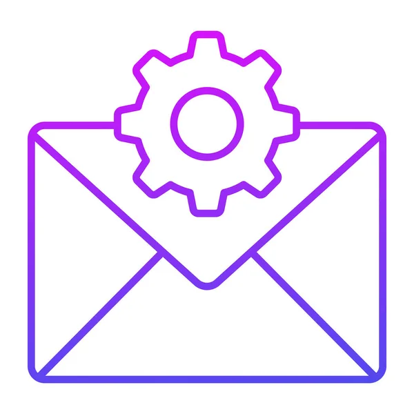 Email Management Ikon Modern Illusztráció — Stock Vector