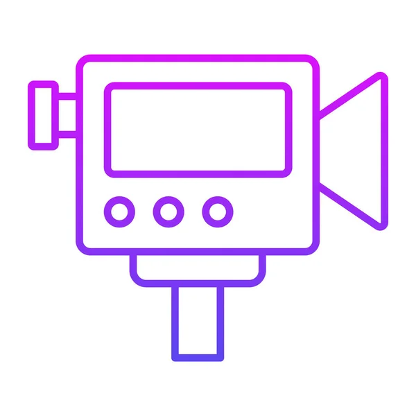 Videokamera Ikone Moderne Illustration — Stockvektor