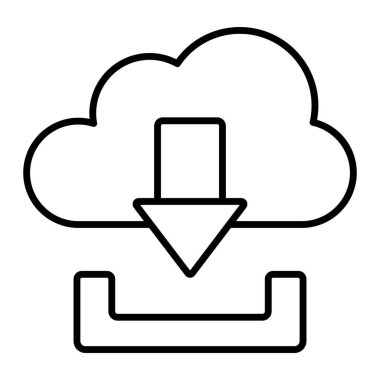 bulut indirme simgesi modern illüstrasyon