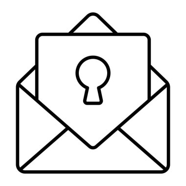e-posta güvenlik simgesi modern illüstrasyon