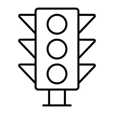 Trafik sinyal simgesi modern illüstrasyon