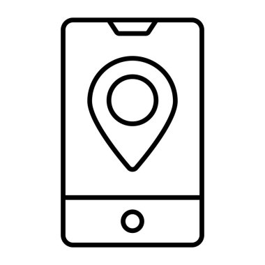 çevrimiçi konum simgesi modern illüstrasyon