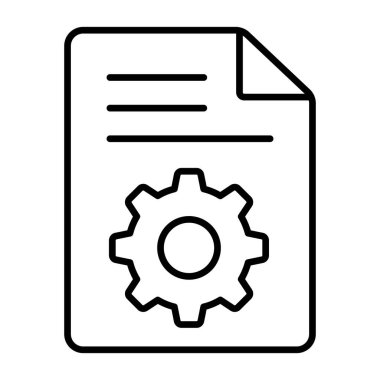 Belge simgesini modern illüstrasyon onar