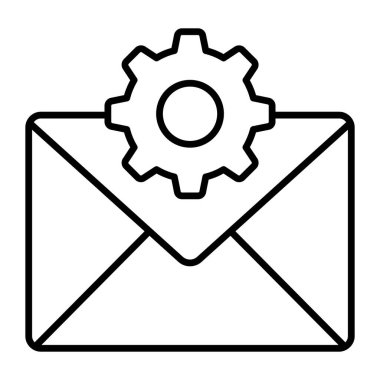 e-posta yönetimi simgesi modern illüstrasyon