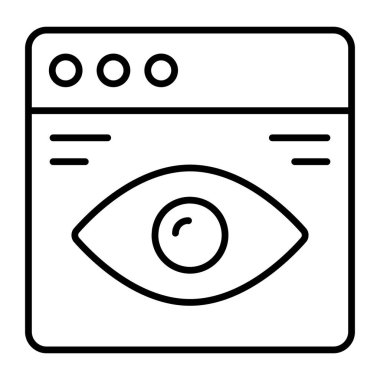 websitesi görme simgesi modern illüstrasyon
