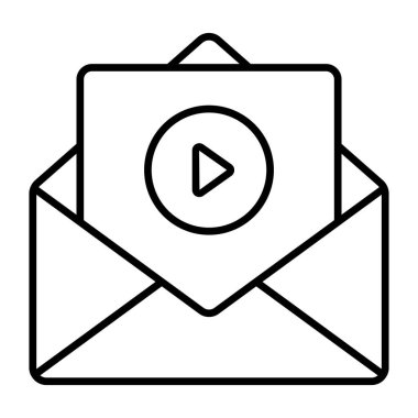 video posta simgesi modern illüstrasyon