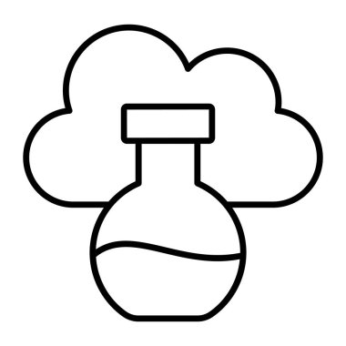 bulut deneyi simgesi modern illüstrasyon