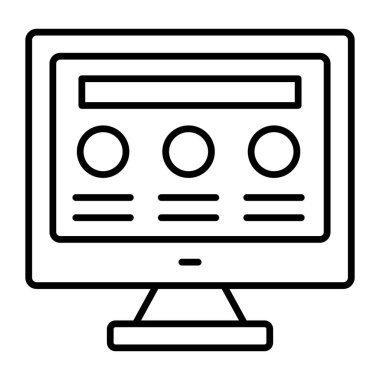 çevrimiçi yayın simgesi modern illüstrasyon