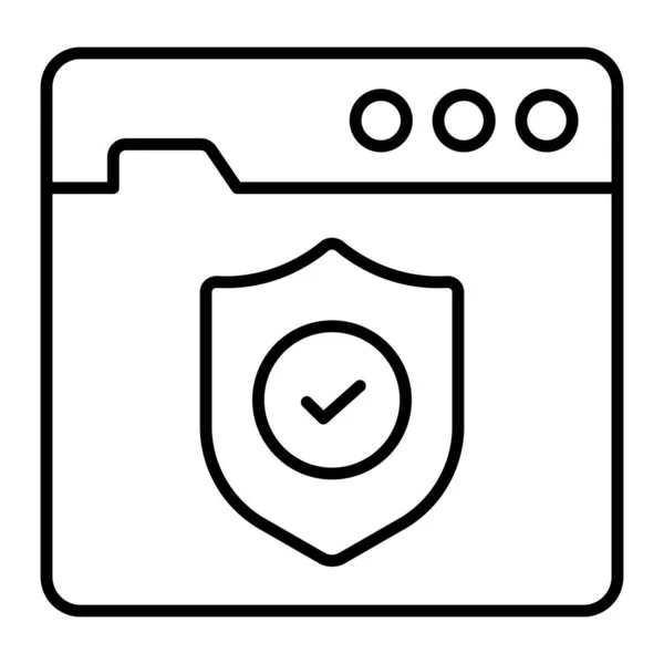Ícone Segurança Web Ilustração Moderna —  Vetores de Stock