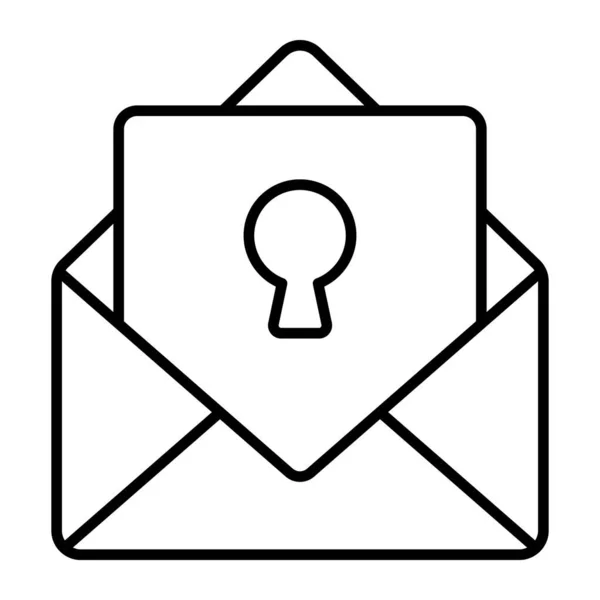 电子邮件安全图标现代插图 — 图库矢量图片