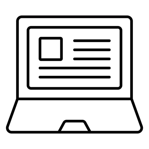 Laptop Ikon Modern Vektor Illustration — Stock vektor
