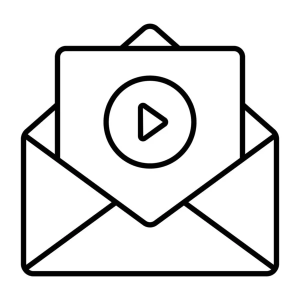 Moderní Ilustrace Ikony Video Mail — Stockový vektor