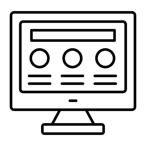 Ícone Streaming Online Ilustração Moderna — Vetor de Stock