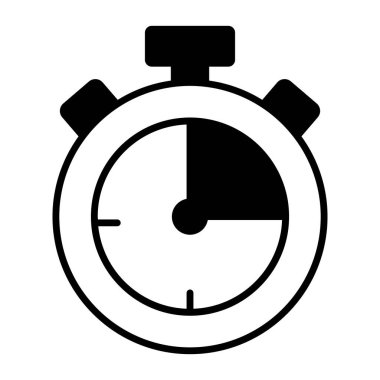 Kronometre simgesi modern vektör illüstrasyonu      