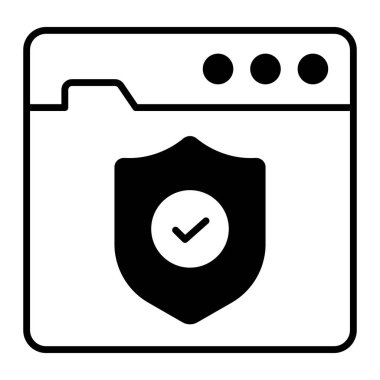 Web güvenlik simgesi modern illüstrasyon