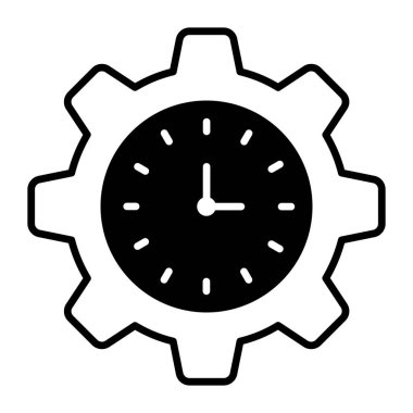 Zaman yönetimi simgesi modern illüstrasyon