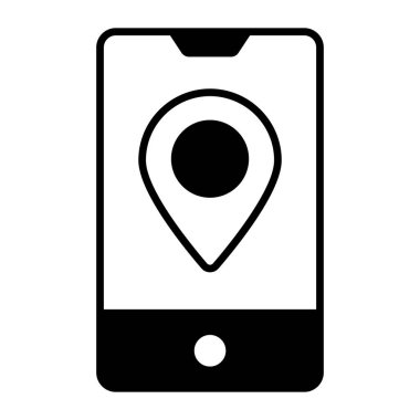 çevrimiçi konum simgesi modern illüstrasyon