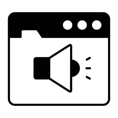 çevrimiçi ses simgesi modern illüstrasyon