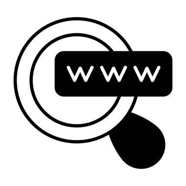 Alan adı simgesi modern illüstrasyon aranıyor