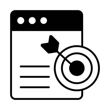 hedef web sitesi simgesi modern illüstrasyon