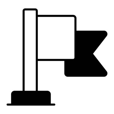 bayrak siyah simgesi modern illüstrasyon