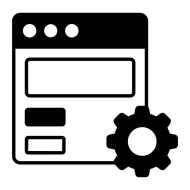 websitesi yönetim simgesi modern illüstrasyon