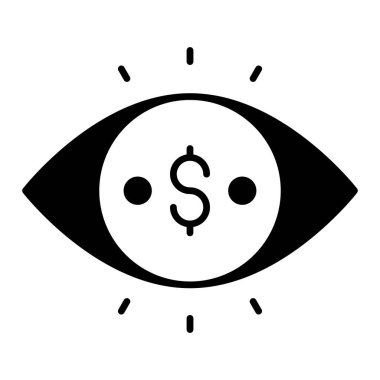 vizyon para simgesi modern illüstrasyon