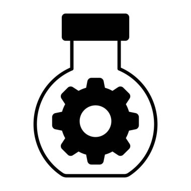 deney yönetimi simgesi modern illüstrasyon