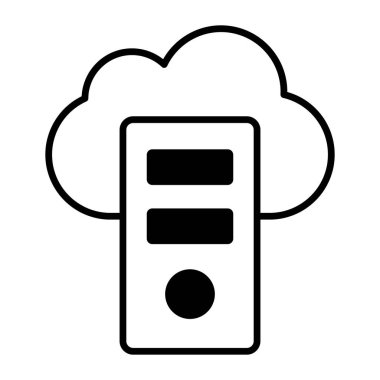 bulut hesaplama simgesi modern illüstrasyon