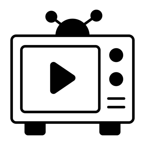 Television Icon Modern Vector Illustration — Image vectorielle