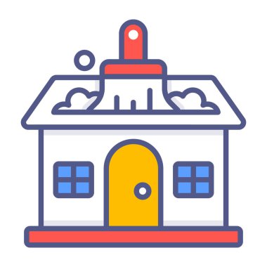 Çiftlik evi Modern kavramları tasarım, kaliteli vektör çizimi konsepti. Vektör simgesi.