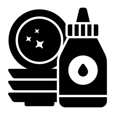 Tabak temizleme Modern kavramlar tasarımı, kaliteli vektör çizimi konsepti. Vektör simgesi.