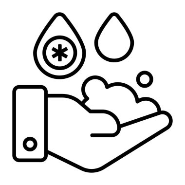 Modern konseptlerin el yıkama tasarımı, kaliteli vektör çizimi konsepti. Vektör simgesi.