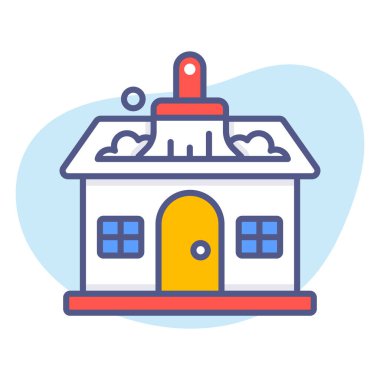 Çiftlik evi Modern kavramları tasarım, kaliteli vektör çizimi konsepti. Vektör simgesi.