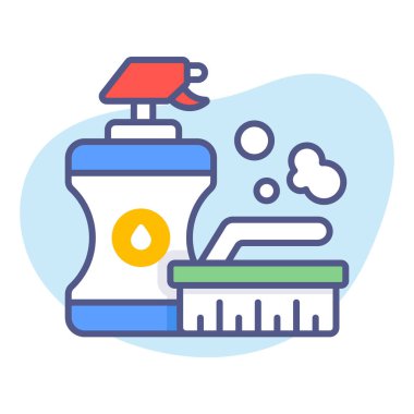 Temizleme ürünü Modern kavramlar tasarımı, kaliteli vektör çizimi konsepti. Vektör simgesi.