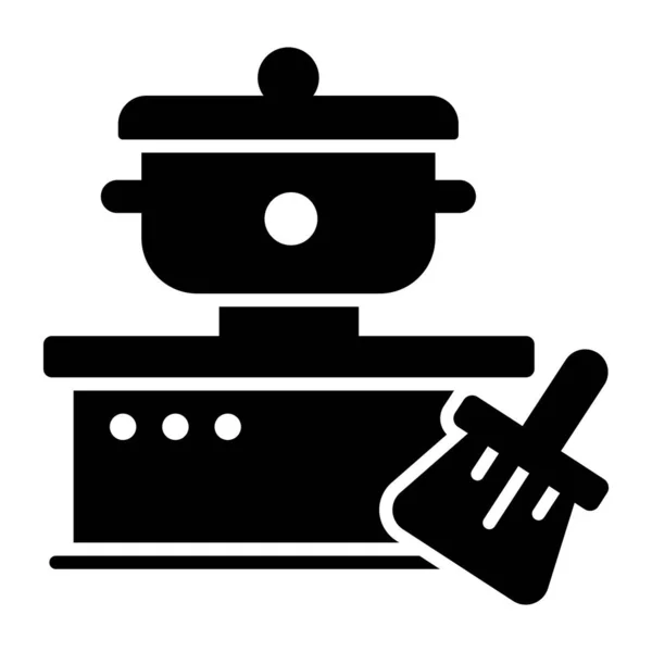 キッチンクリーニングモダンなコンセプトデザイン プレミアム品質ベクトルイラストコンセプト ベクトル記号 — ストックベクタ