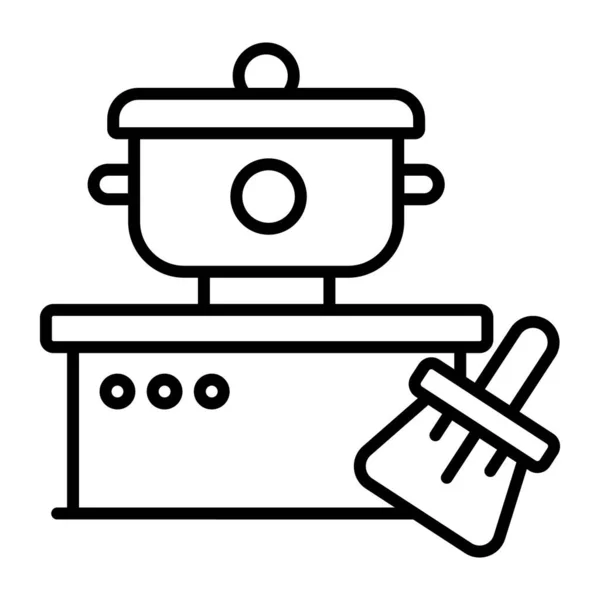 Прибирання Кухні Сучасні Концепції Дизайну Преміум Якості Векторні Ілюстрації Концепції — стоковий вектор
