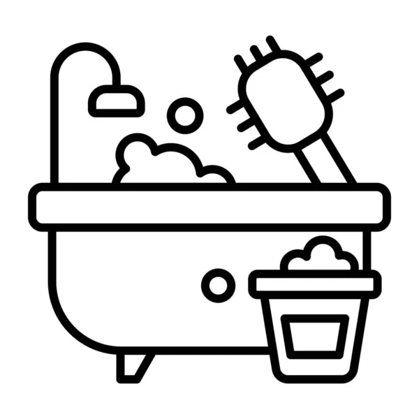 浴室のクリーニング現代的な概念の設計 プレミアム品質のベクトルイラストの概念 ベクトル記号 — ストックベクタ