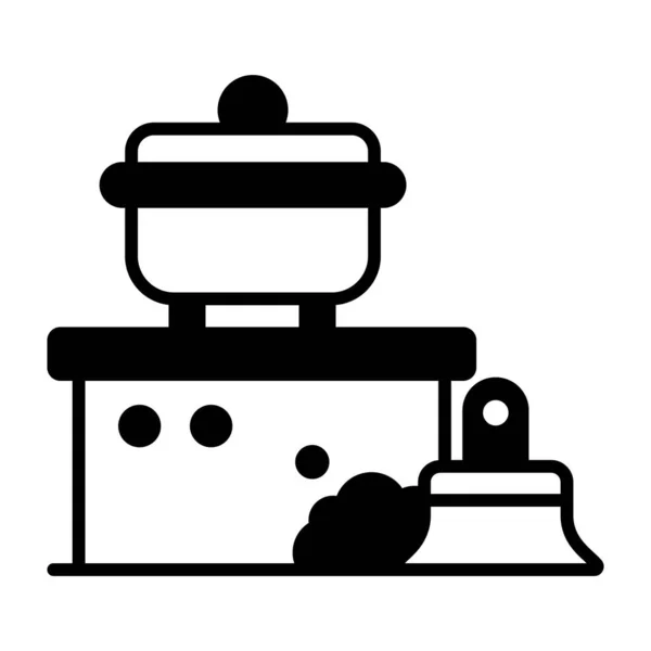 Modern Mutfak Temizleme Tasarımı Kaliteli Vektör Çizimi Konsepti Vektör Simgesi — Stok Vektör