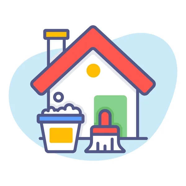 Σπίτι Καθαρισμού Σύγχρονη Έννοια Σχεδιασμού Έννοιες Premium Ποιότητας Διάνυσμα Εικόνα — Διανυσματικό Αρχείο