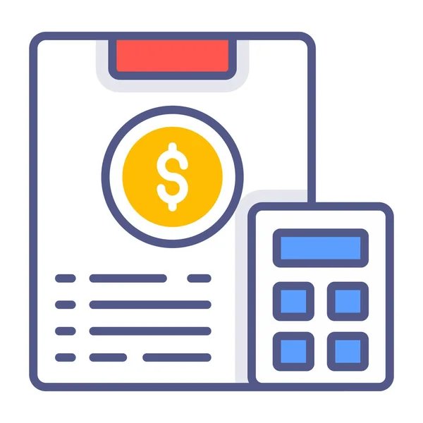 Accounting Financial Calculations Financial Calculator Premium Quality Vector Illustration Concept — Stock Vector
