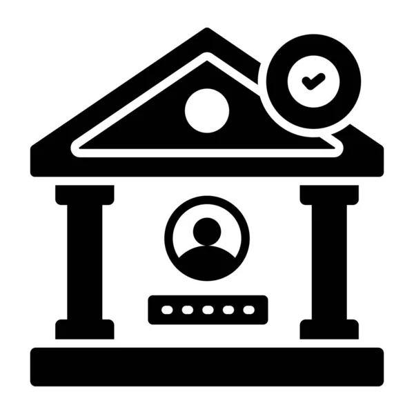 Bank Account Banking Premium Quality Vector Illustration Concept Glyph Icon — Stock Vector