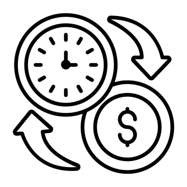 Tiempo Dinero Dinero Rápido Inversiones Negocios Ahorros Financieros Concepto Ilustración — Archivo Imágenes Vectoriales