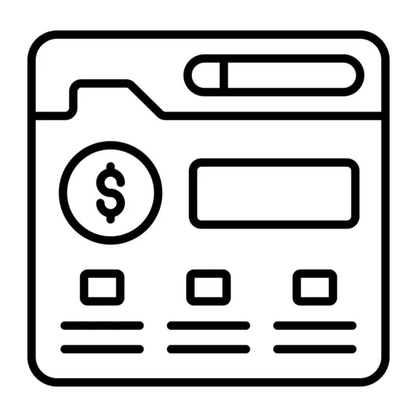 Banka Mevduatı Para Tasarruf Hesabı Çevrimiçi Bankacılık Web Sayfası Mali — Stok Vektör