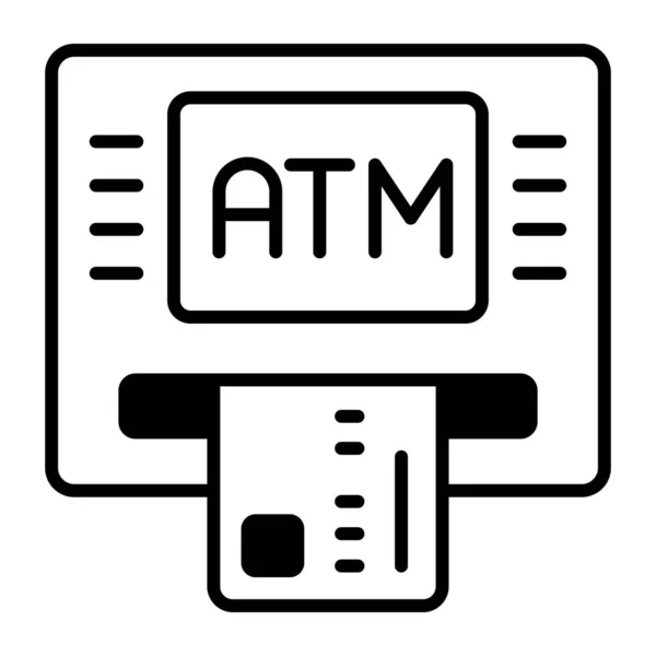 Atm Tarjeta Crédito Concepto Ilustración Vectores Calidad Premium Símbolo Icono — Vector de stock