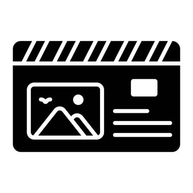 Moda tarzında bir kartpostal simgesi