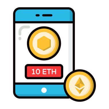 Mobil simge, ödenmeyen sembol, dijital teknoloji.