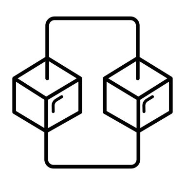 3D Mimarlık simgesi, ödenmeyen sembol, Dijital teknoloji.